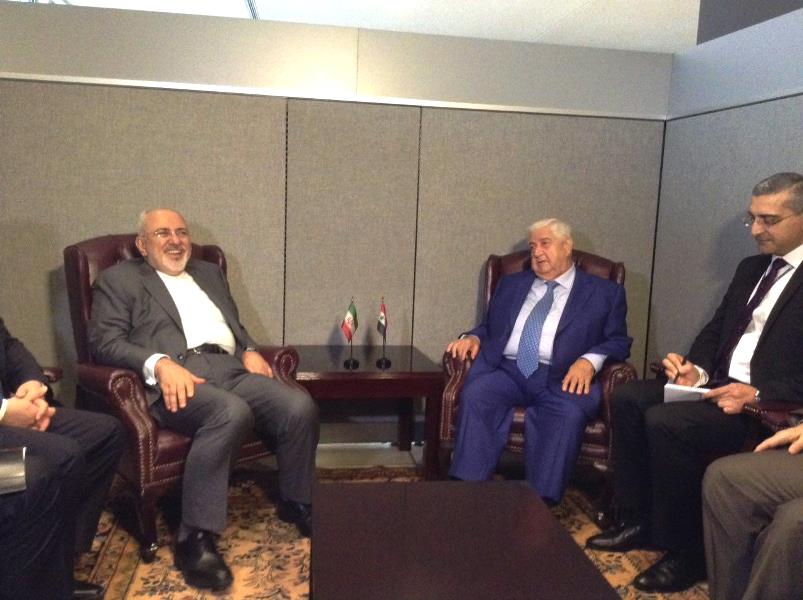 ظريف والمعلم يتباحثان حول عملية آستانا ظريف والمعلم يتباحثان حول عملية آستانا