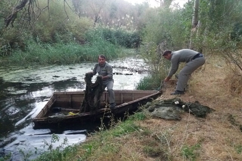 500 متر تور ماهيگيري در شاهين دژ جمع آوري شد