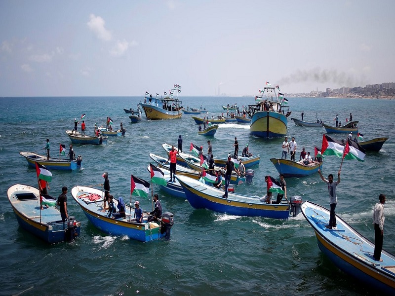 Zionists’ attack on sea rallies in Gaza injures 93 Zionists’ attack on sea rallies in Gaza injures 93