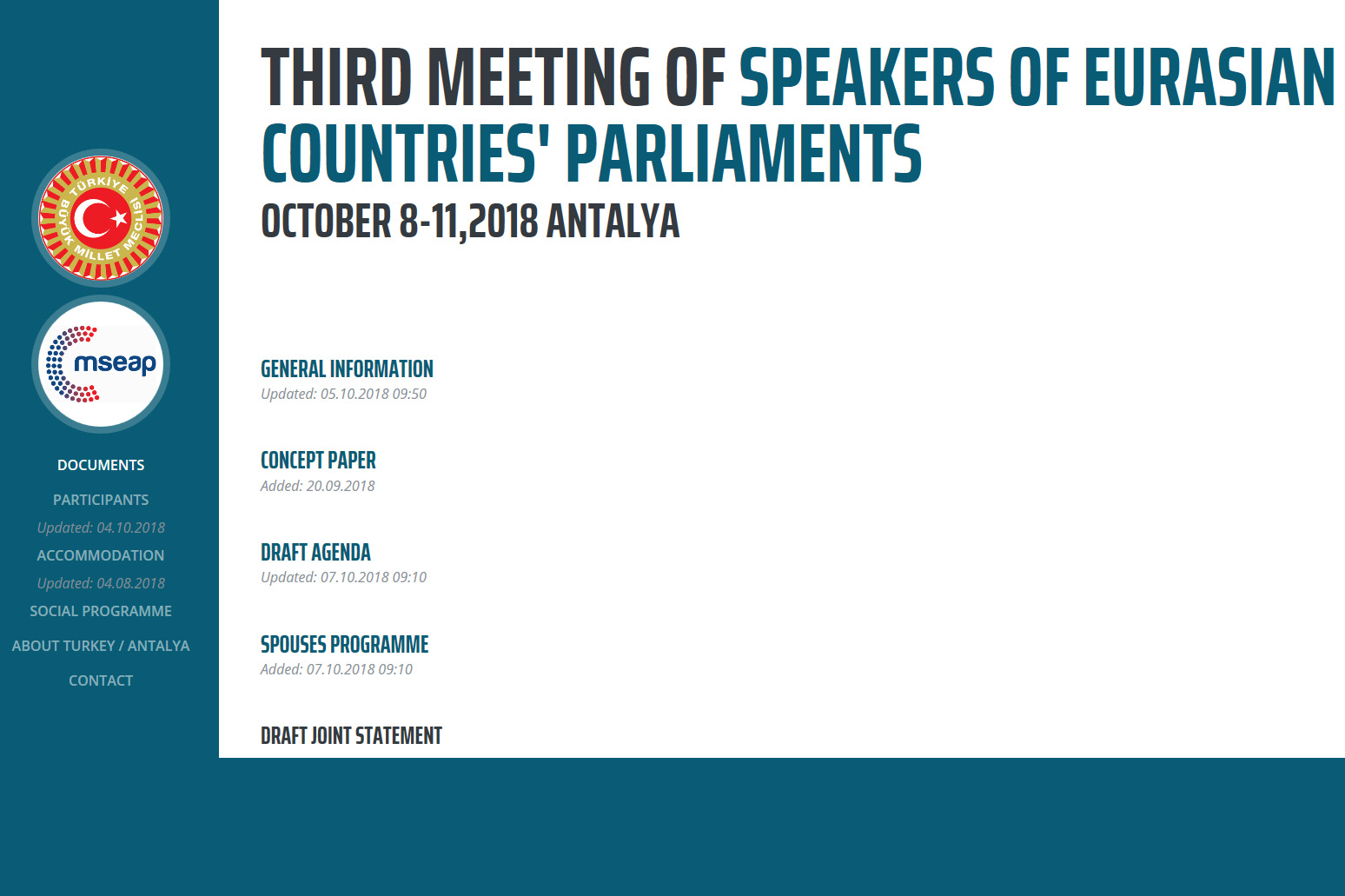 Iran to attend 3rd Eurasian speakers' meeting Iran to attend 3rd Eurasian speakers' meeting