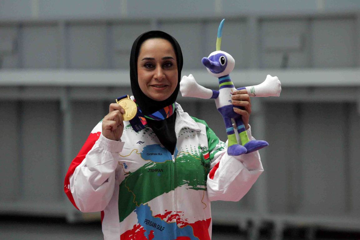 Iranian female shooter wins gold at Asian Para Games Iranian female shooter wins gold at Asian Para Games