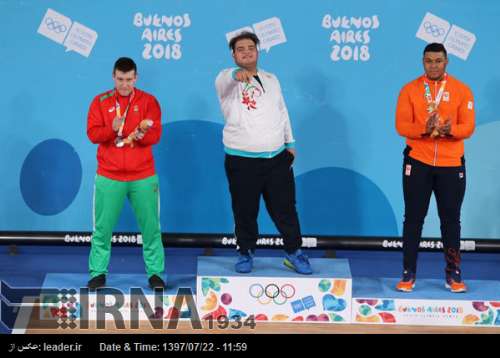 El levantador de pesas iraní Yusefi, medalla de oro en los Juegos Olímpicos de Buenos Aires