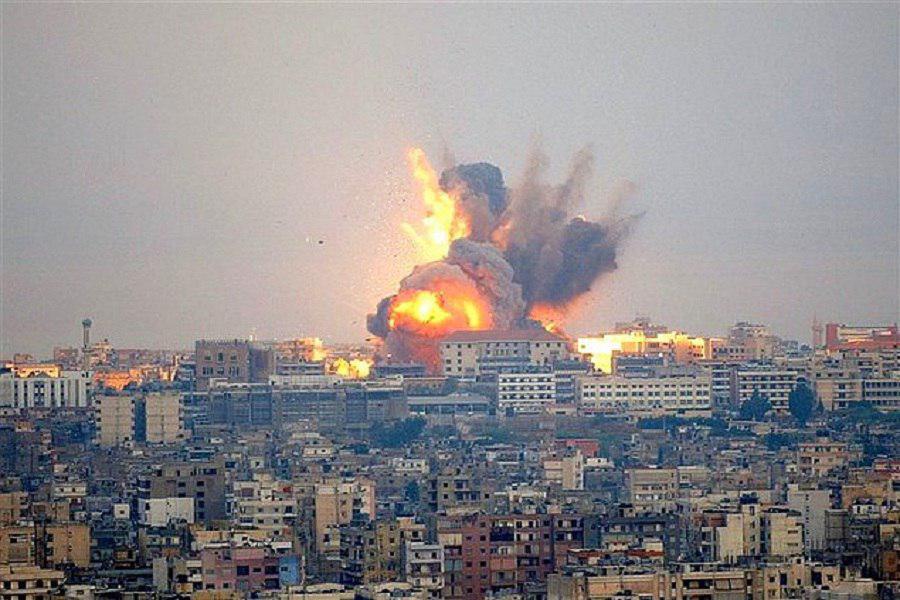 Zionist fighters bomb Hamas positions in Gaza Zionist fighters bomb Hamas positions in Gaza
