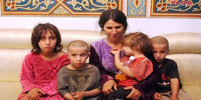 Six civilians kidnapped by terrorists in Sweida liberated Six civilians kidnapped by terrorists in Sweida liberated