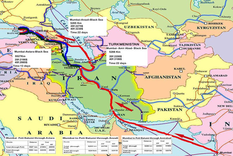 ایران، هند و افغانستان اتحادیه ترانزیت منطقه ای نیاز دارند