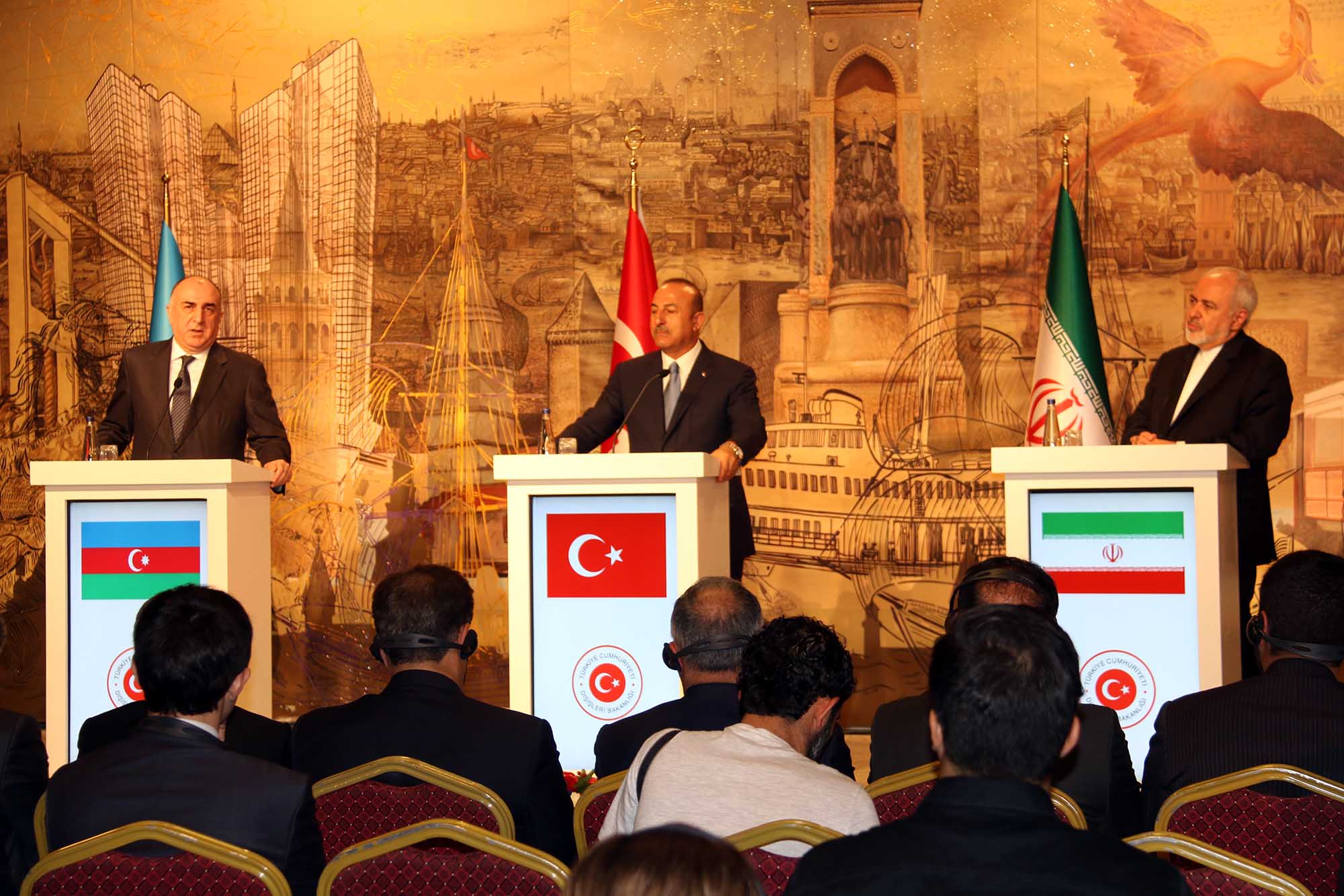 Zarif: Iran, Turkey, Azerbaijan share common stances Zarif: Iran, Turkey, Azerbaijan share common stances