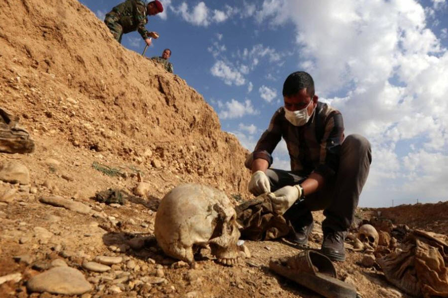 Mass grave discovered in northern Syria Mass grave discovered in northern Syria