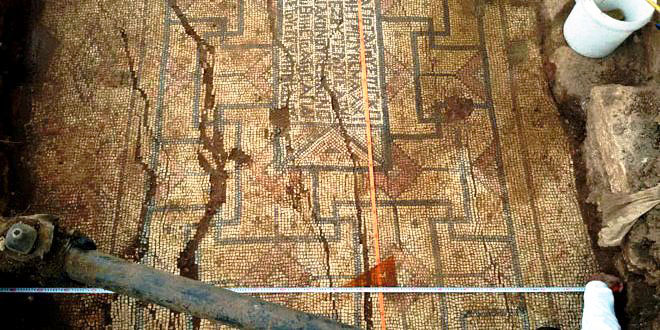 5th century Mosaic painting discovered in Hama 5th century Mosaic painting discovered in Hama