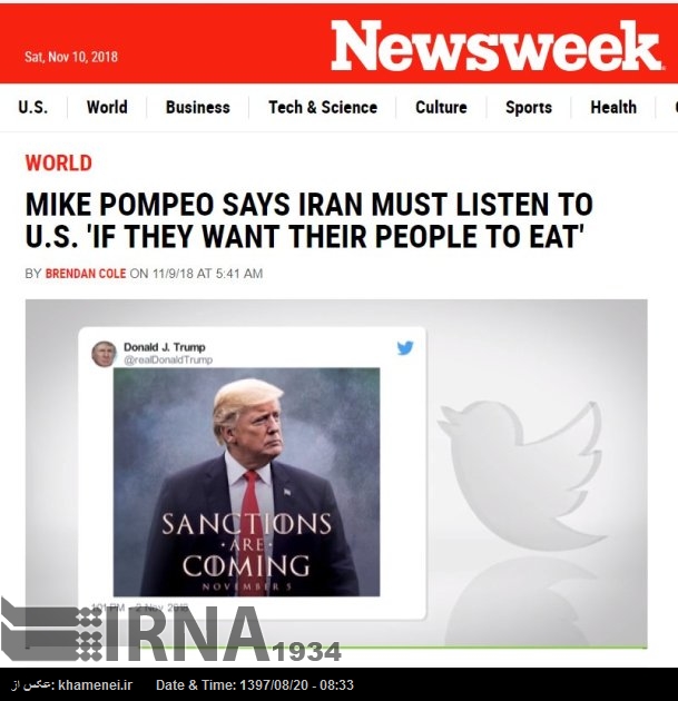 Zarif advierte a Pompeo que no se atreva a amenazar a los iraníes Zarif advierte a Pompeo que no se atreva a amenazar a los iraníes