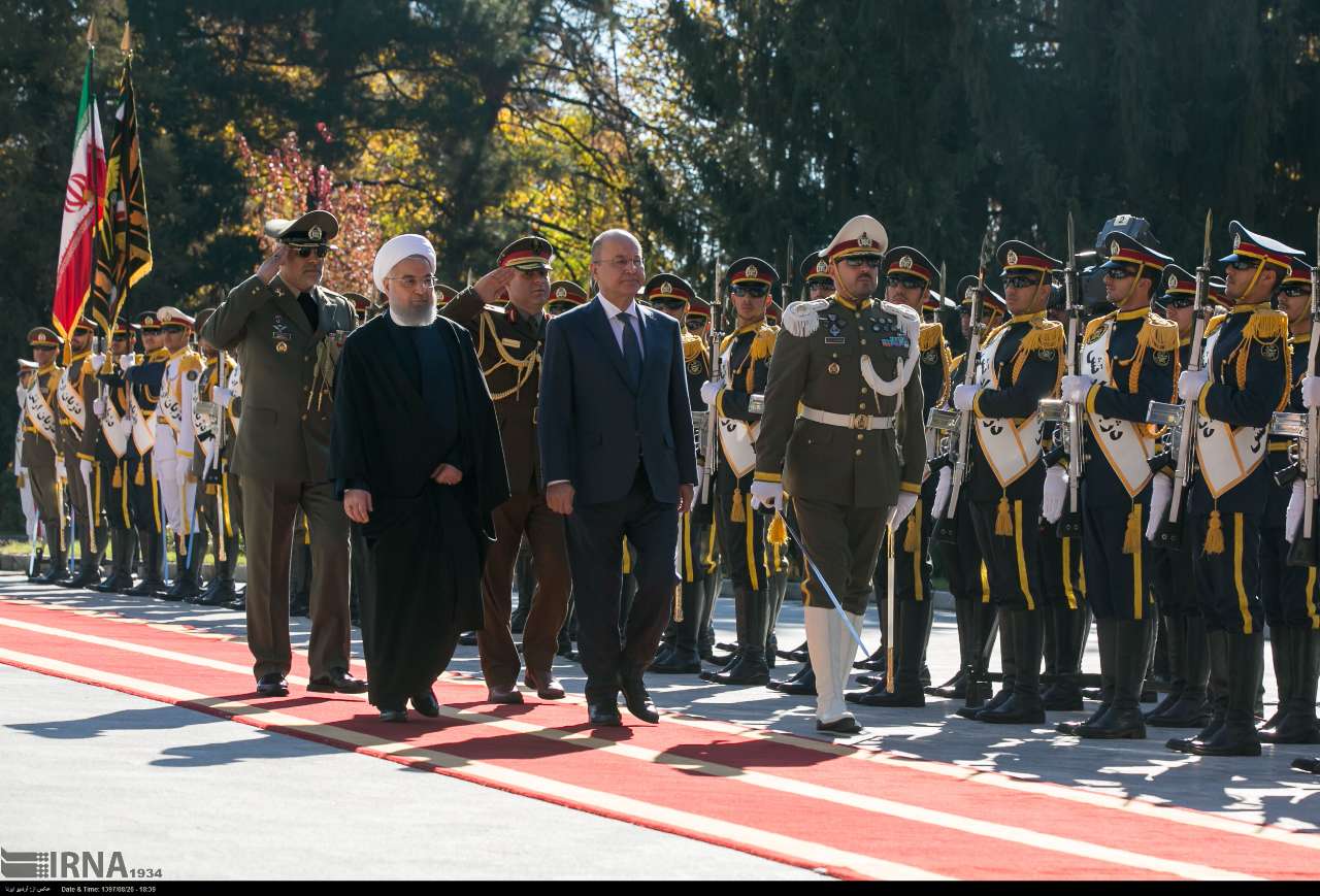 Offizieller Empfang des irakischen Präsidenten in Teheran Offizieller Empfang des irakischen Präsidenten in Teheran