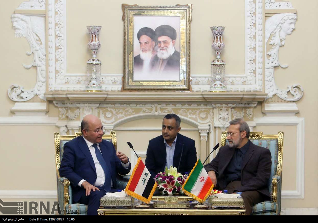 Irans Parlamentspräsident trifft Barham Salih Irans Parlamentspräsident trifft Barham Salih