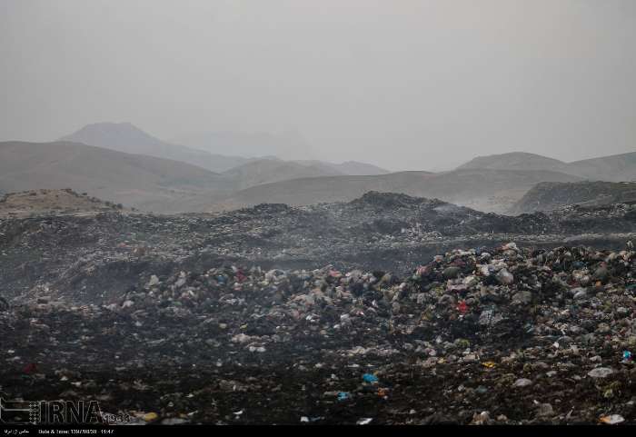 دفن نا مناسب زباله در روستای راسفند