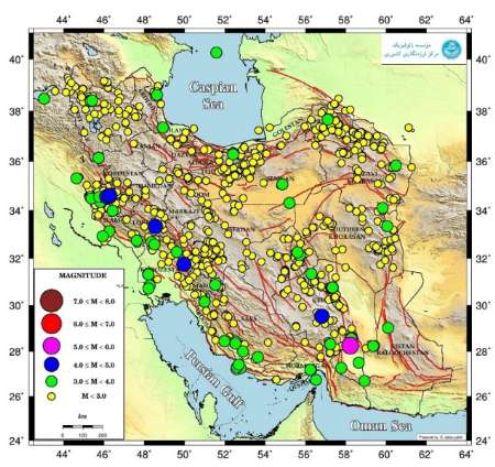 آبان ماه بیش از 1000 زمین لرزه به ثبت رسید