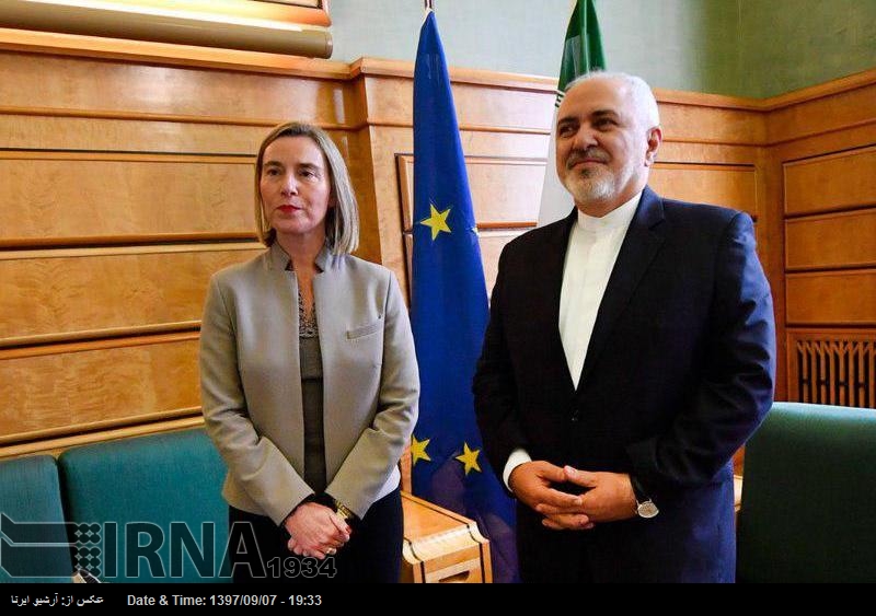 Zarif ve Mogherini görüştü Zarif ve Mogherini görüştü