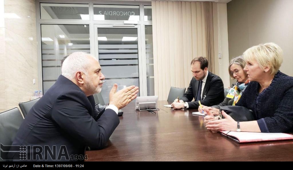 Zarif, İsveç Dışişleri Bakanı ile görüştü Zarif, İsveç Dışişleri Bakanı ile görüştü