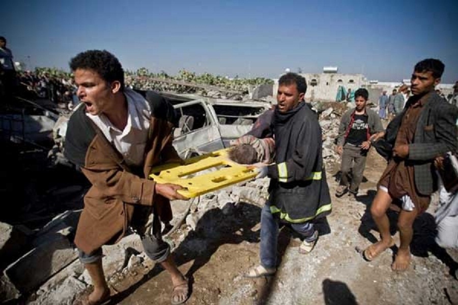 چهار امدادگر در حمله هوايي عربستان به يمن كشته شدند
