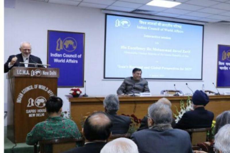 Zarif briefs Indian scholars on regional, global issues Zarif briefs Indian scholars on regional, global issues