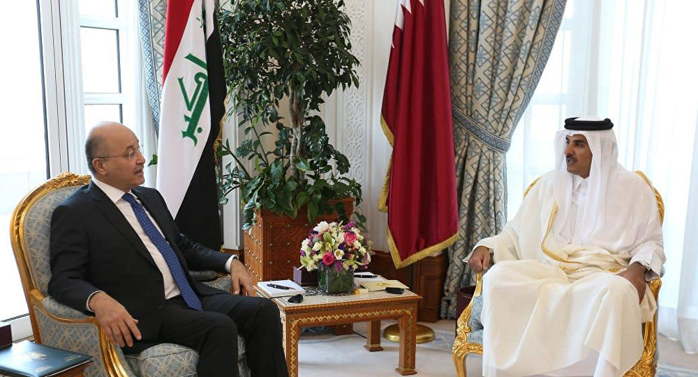 برهم صالح يدعو قطر لبناء منظومة علاقات مشتركة تسهم في ترسيخ العلاقات العربية والاقليمية برهم صالح يدعو قطر لبناء منظومة علاقات مشتركة تسهم في ترسيخ العلاقات العربية والاقليمية