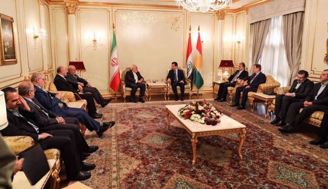 ظریف با مشاور امنیتی اقلیم كردستان عراق دیدار كرد