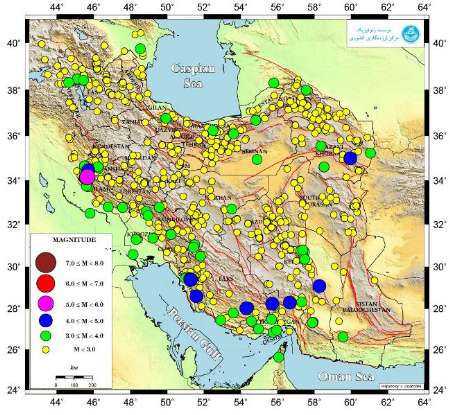 بيش از 1030 زمين‌لرزه در لرزه نگاري دانشگاه تهران ثبت شد