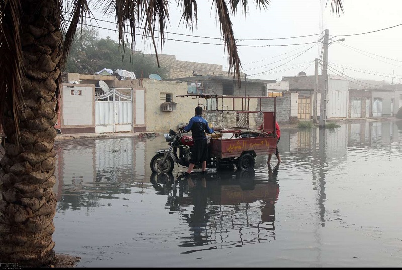 بيشترين آبگرفتگي اهواز متعلق به خيابان هاي منطقه 6 اهواز است