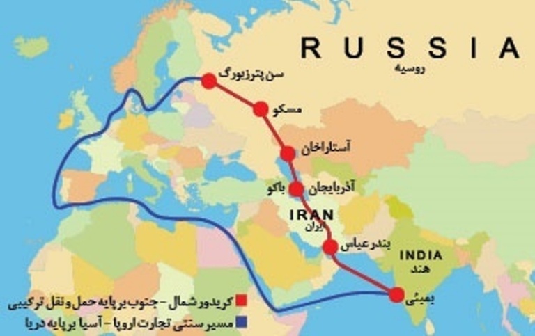 موافقت هند و روسیه برای ایجاد كریدور شمال-جنوب از مسیر ایران