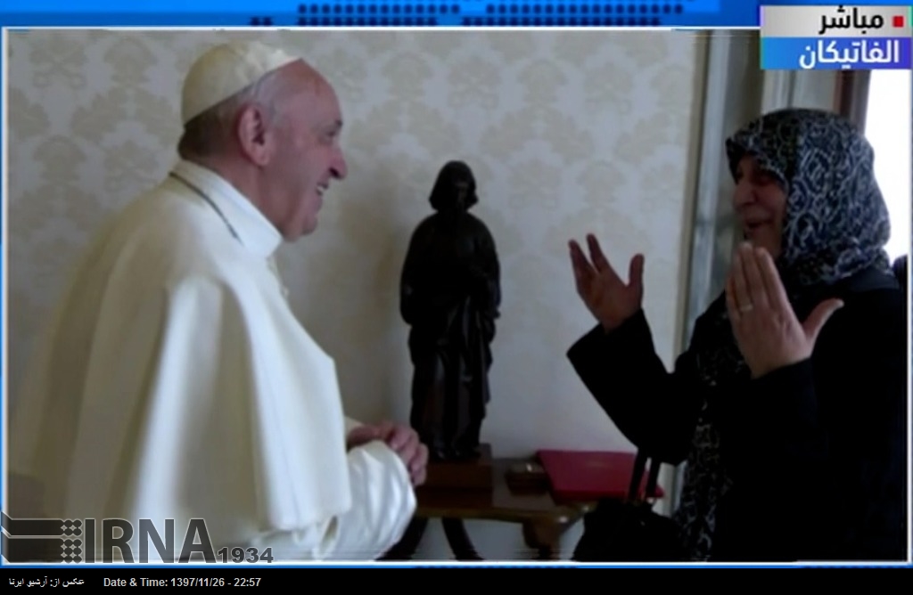 La hermana del Imam Sadr mantiene un encuentro con el Papa La hermana del Imam Sadr mantiene un encuentro con el Papa