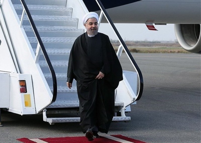 President Rouhani back home from Russia President Rouhani back home from Russia