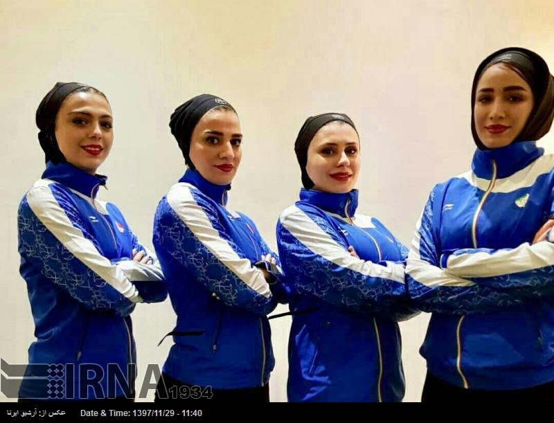 El equipo femenino iraní de kata, medalla de plata en la Liga Mundial de Kárate El equipo femenino iraní de kata, medalla de plata en la Liga Mundial de Kárate