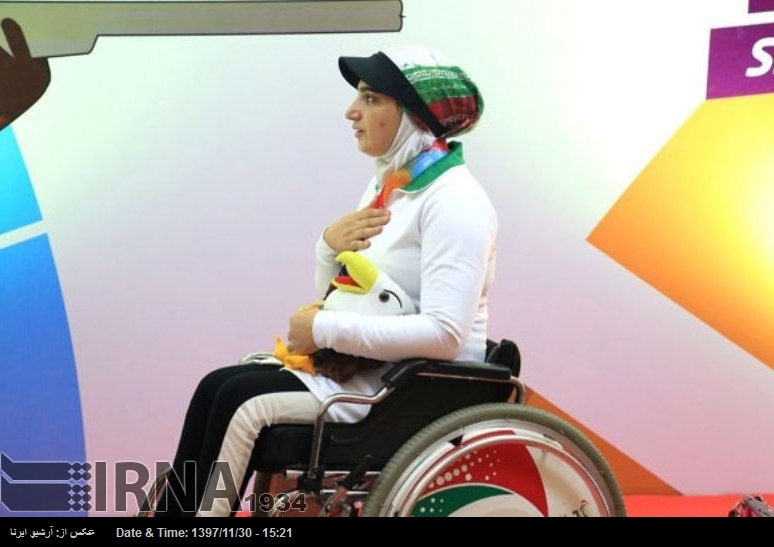 معذور خاتون ایرانی شوٹر نے عالمی مقابلوں میں کانسی کا تمغہ جیت لیا معذور خاتون ایرانی شوٹر نے عالمی مقابلوں میں کانسی کا تمغہ جیت لیا
