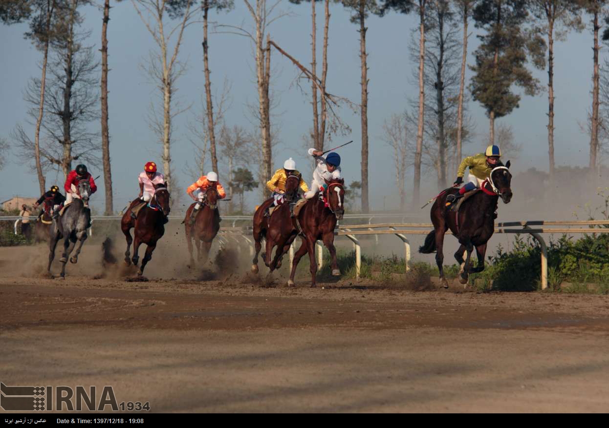 Winter horse racing competitions in Gonbad-e Kavous, northern Iran