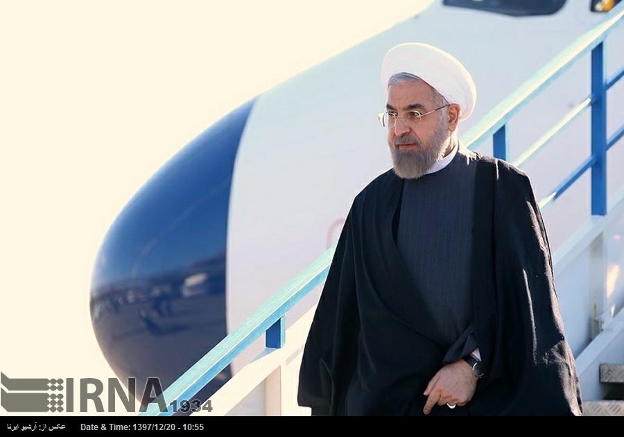 Cumhurbaşkanı Ruhani Irak'a girdi Cumhurbaşkanı Ruhani Irak'a girdi