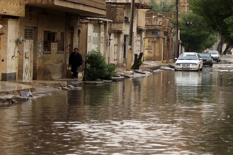 بارش 6 میلیمتری باران بار دیگر شهروندان اهواز را غافلگیر كرد