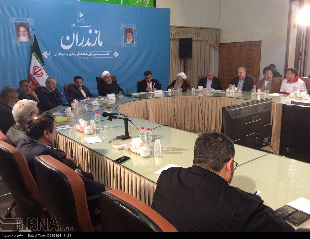 Ruhani: Bazıları sel bahanesi ile halk arasında ihtilaf yaratmak istiyordu Ruhani: Bazıları sel bahanesi ile halk arasında ihtilaf yaratmak istiyordu