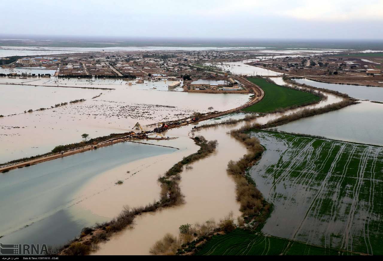 سه میلیارد مترمكعب سیلاب وارد سدهای خوزستان شد
