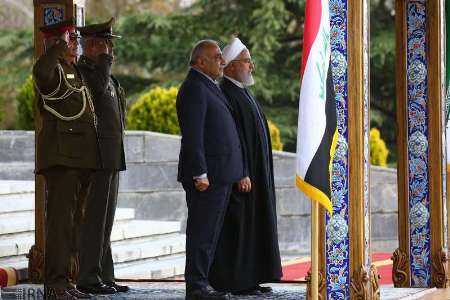 رییس جمهوری ایران از نخست وزیر عراق استقبال رسمی كرد