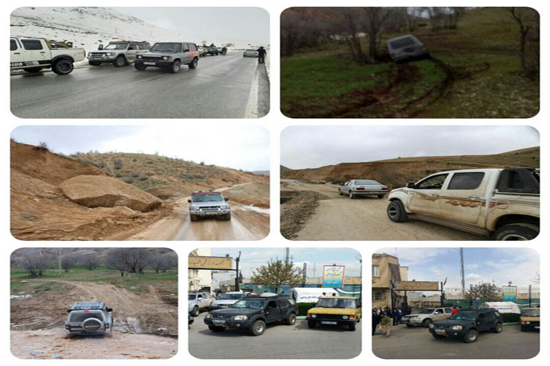 خودروهاي آفرود قزوين وارد لرستان شدند خودروهاي آفرود قزوين وارد لرستان شدند