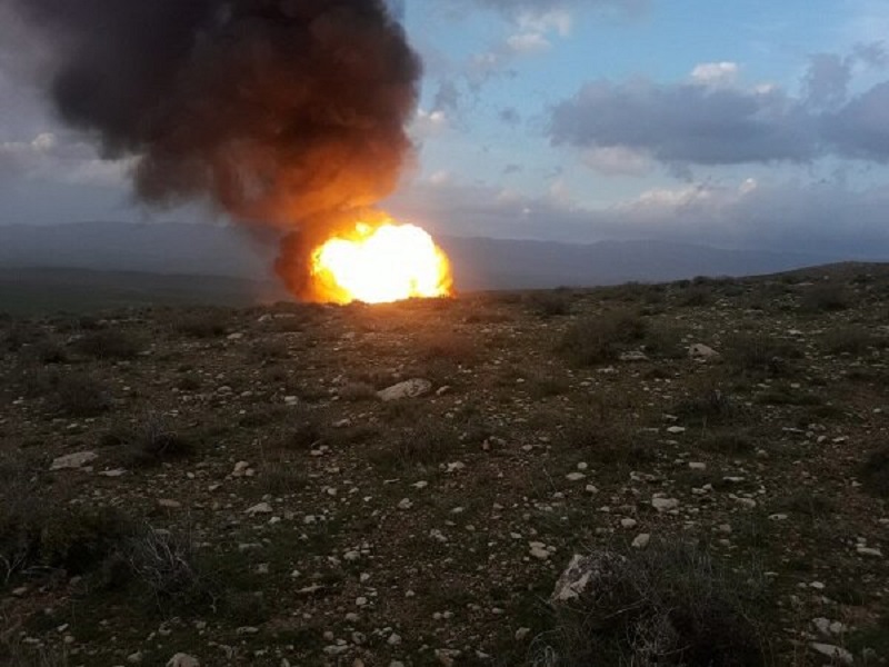 انفجار خط لوله گاز در كرمانشاه