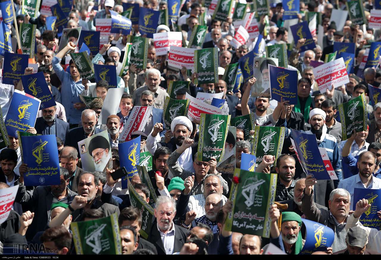 Iran: rassemblement de soutien au Corps des gardiens de la révolution Iran: rassemblement de soutien au Corps des gardiens de la révolution