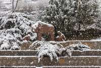 برف بهاري شهر ديباج دامغان را سفيد پوش كرد