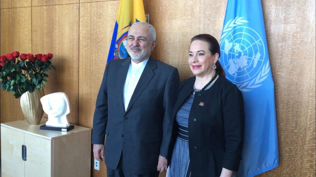 Zarif trifft Präsidentin der UN-Generalversammlung Zarif trifft Präsidentin der UN-Generalversammlung