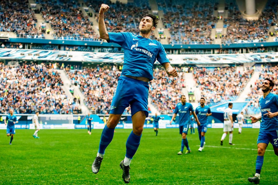 Sardar Azmoun, tête de liste des meilleurs buteurs de la RPL Sardar Azmoun, tête de liste des meilleurs buteurs de la RPL