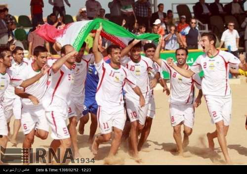 Foot de plage : l’Iran au sommet d’Asie et deuxième dans le monde Foot de plage : l’Iran au sommet d’Asie et deuxième dans le monde