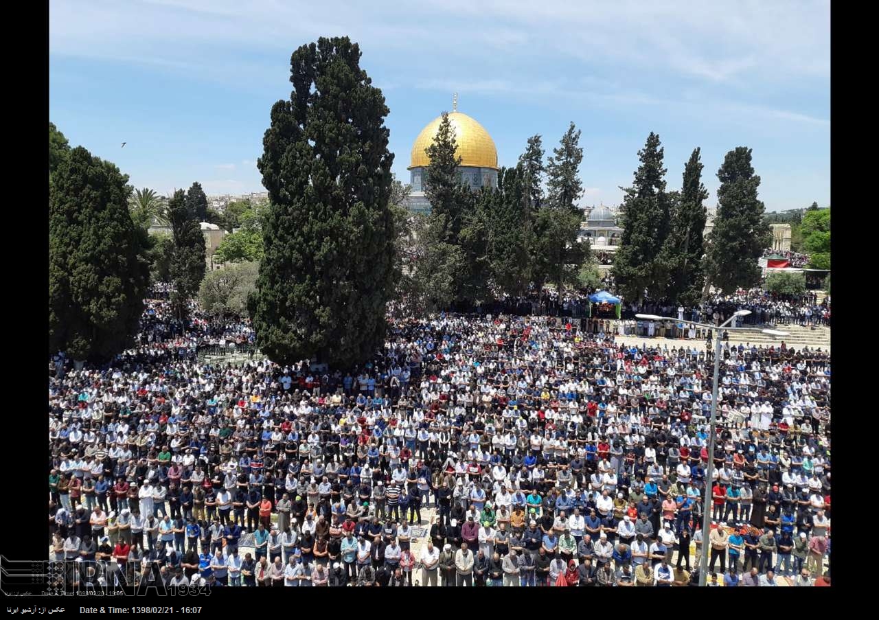 1st Friday prayers held at Al-Quds Mosque in fasting month of Ramadan