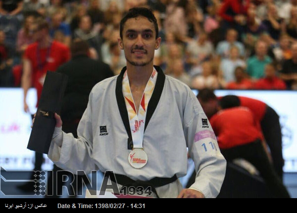 Taekwondoca iraní consigue el bronce en el Campeonato Mundial 2019 Taekwondoca iraní consigue el bronce en el Campeonato Mundial 2019
