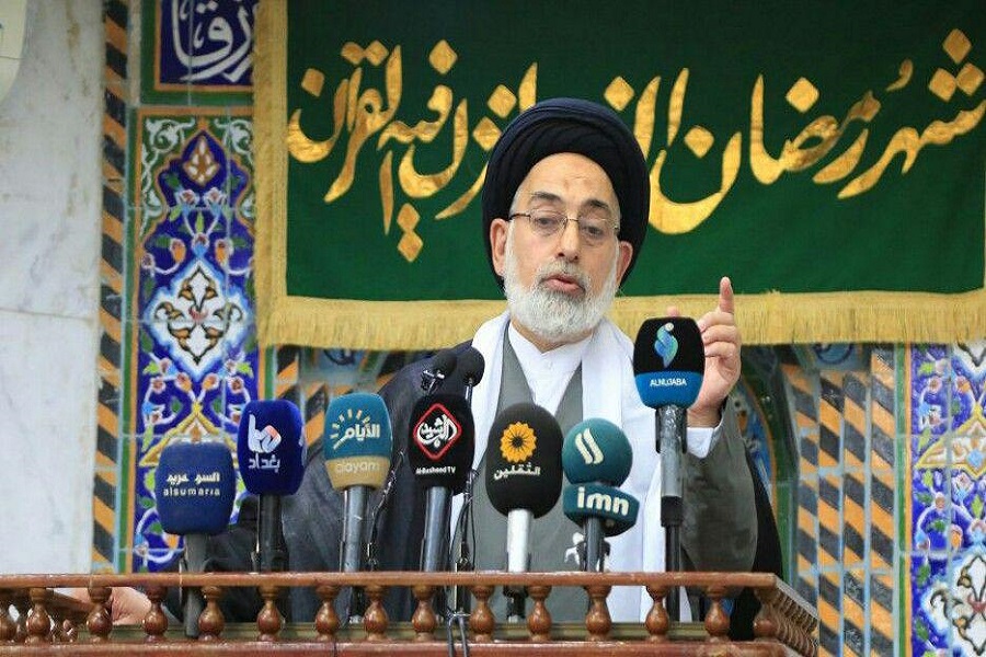 امام جمعة النجف: امريكا يجب ان تصطدم بصخرة صماء تعيدها الي موقعها الطبيعي امام جمعة النجف: امريكا يجب ان تصطدم بصخرة صماء تعيدها الي موقعها الطبيعي