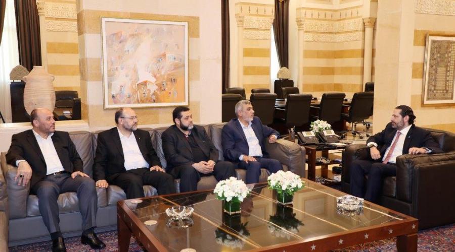 نخست وزير لبنان و هيات حماس گفت و گو كردند نخست وزير لبنان و هيات حماس گفت و گو كردند